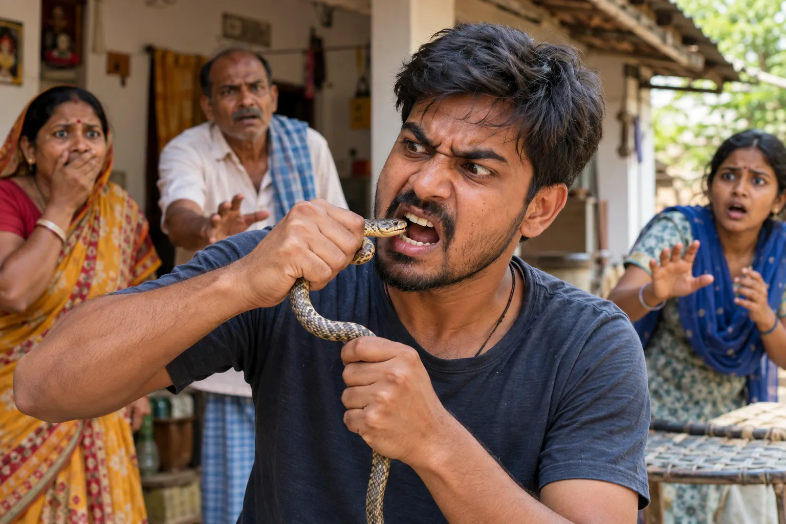 সাপ কামড়ে দেওয়ায়